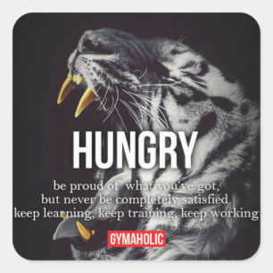 Pegatina Cuadrada Gimnasio Motivacional