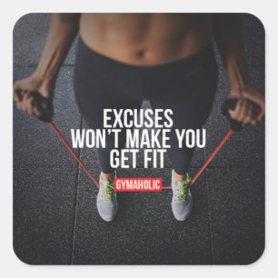 Pegatina Cuadrada Gimnasio Motivacional