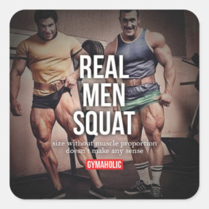 Pegatina Cuadrada Gimnasio Motivacional