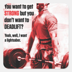 Pegatina Cuadrada Gimnasio Motivacional