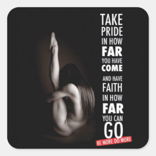 Pegatina Cuadrada Gimnasio Motivacional