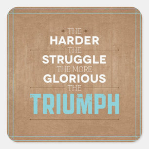 Pegatina Cuadrada Gimnasio Motivacional