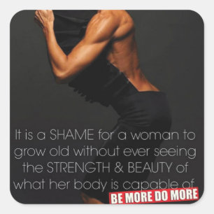 Pegatina Cuadrada Gimnasio Motivacional