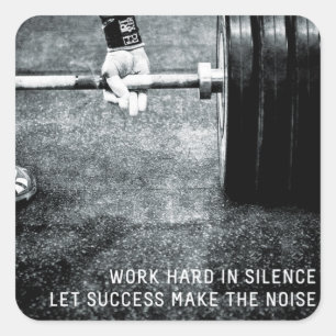 Pegatina Cuadrada Gimnasio Motivacional