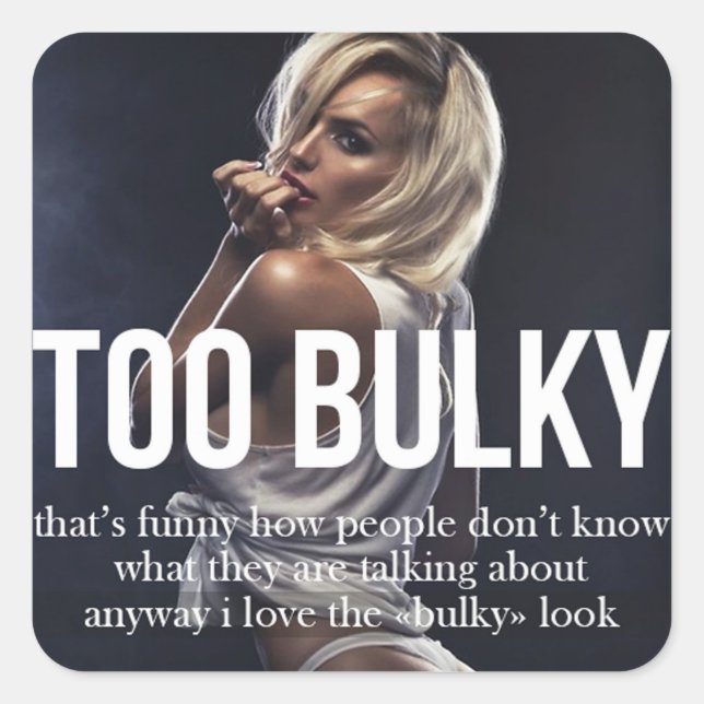 Pegatina Cuadrada Gimnasio Motivacional (Anverso)