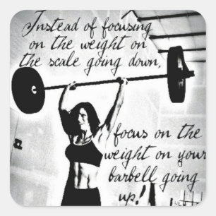 Pegatina Cuadrada Gimnasio Motivacional