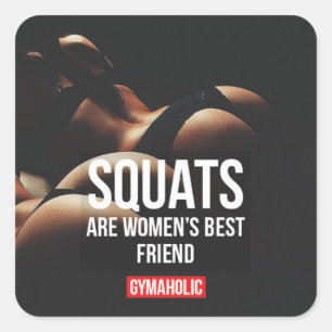 Pegatina Cuadrada Gimnasio Motivacional