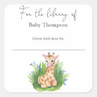 Giraffe - Plancha de Baby Shower, libros para bebé