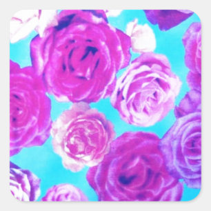Pegatina Cuadrada Girly Floral