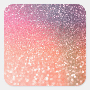 Pegatina Cuadrada Girly Trend Rosa Gold Purpurina Rubor