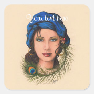 Pegatina Cuadrada Gitano