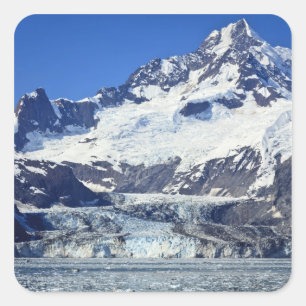 Pegatina Cuadrada Glaciar Johns Hopkins en Glacier Bay NP