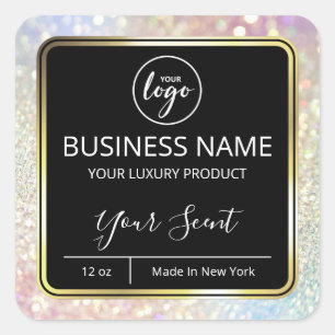Pegatina Cuadrada Glam Sparkly Body Butter Labtter