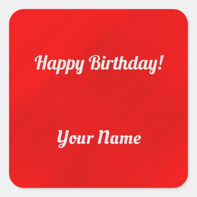 Pegatina Cuadrada Glamour criminal personalizada (Anverso)