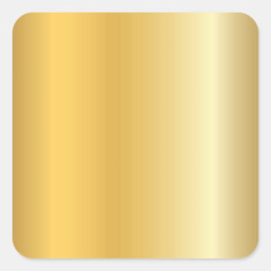 Pegatina Cuadrada Glamour Gold Look Blank Template Moderno Elegante