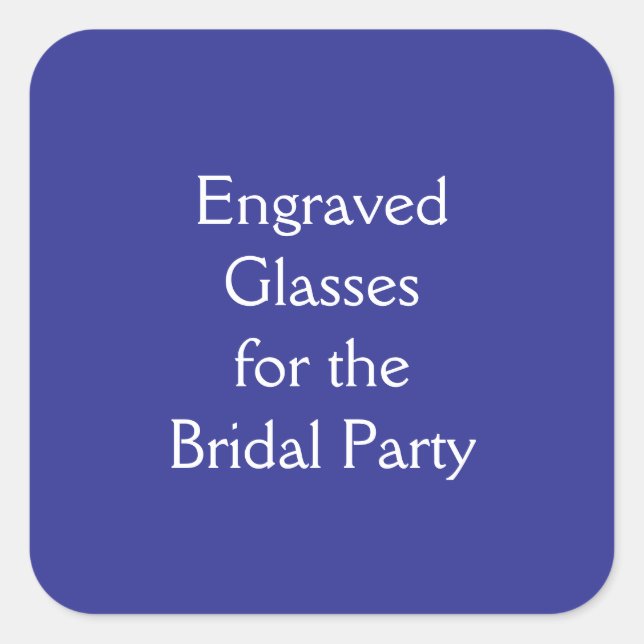 Pegatina Cuadrada Glass (Anverso)