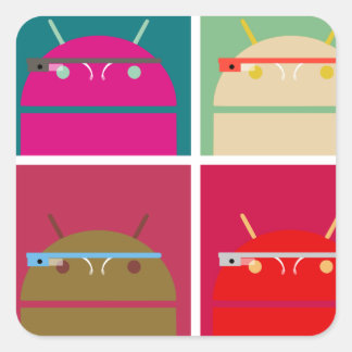 Pegatina Cuadrada Glass OK