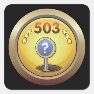 Pegatina Cuadrada Glitch Achieving desencadenó la trampa feliz