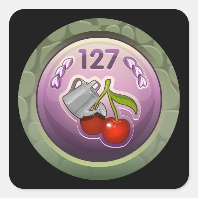 Pegatina Cuadrada Glitch Achieving super duper soaker (Anverso)