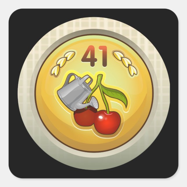 Pegatina Cuadrada Glitch Achieving super soaker (Anverso)