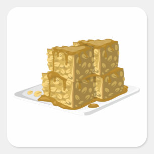 Pegatina Cuadrada Glitch Food avena