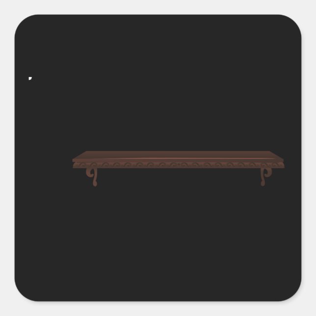Pegatina Cuadrada Glitch Furniture bolsa trophycase (Anverso)