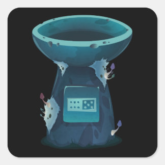 Pegatina Cuadrada Glitch Shrines npc santuario uralia ti