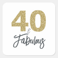 Glitter de oro 40 y fabuloso | 40.º cumpleaños