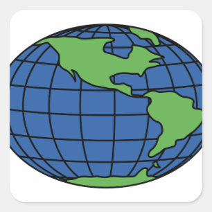 Pegatina Cuadrada Globe