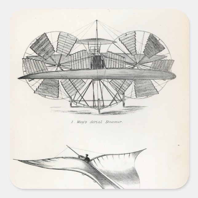 Pegatina Cuadrada Globos (Anverso)