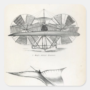 Pegatina Cuadrada Globos