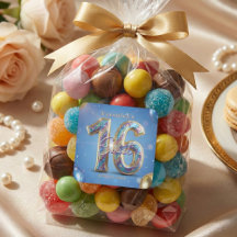 Globos Brillantes de Azul Dorado Glamurosos Cumple