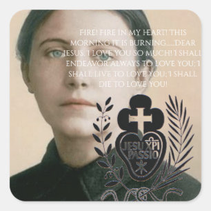 PEGATINA CUADRADA GLORIA A SAINT GEMMA