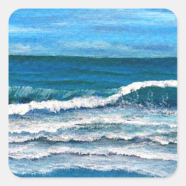 Pegatina Cuadrada Gloria del mar - CricketDiane Ocean Art