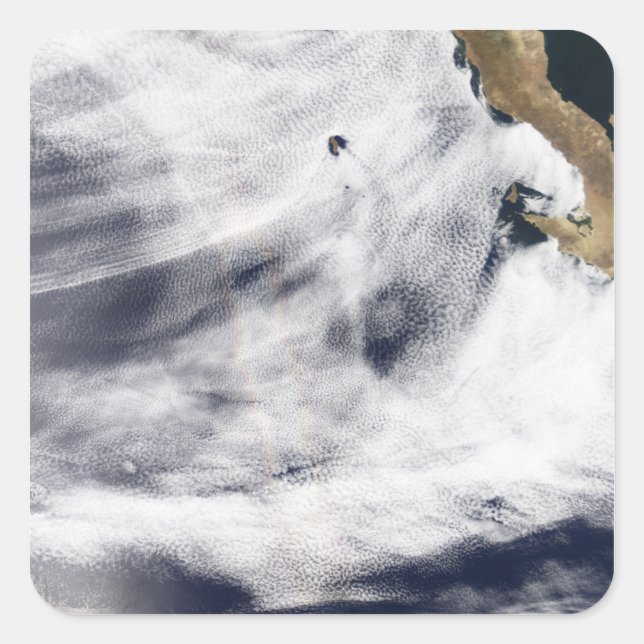 Pegatina Cuadrada Gloria sobre el Océano Pacífico (Anverso)