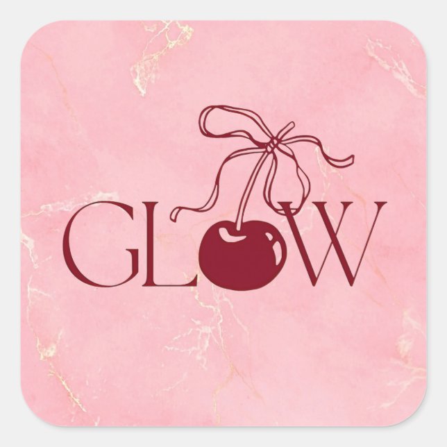 Pegatina Cuadrada Glow Sticker (Anverso)