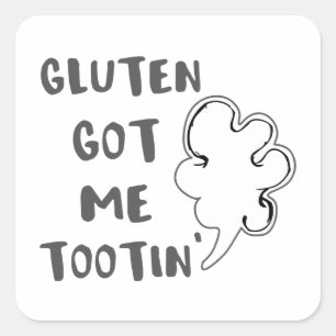 Pegatina Cuadrada Gluten De Conciencia Celiac Me Consiguió Tootin