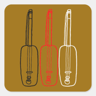 Pegatina Cuadrada Gnawa Gambri