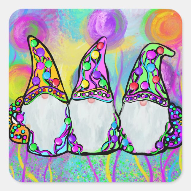 PEGATINA CUADRADA GNOME (Anverso)