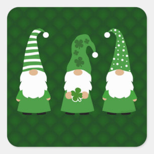 Pegatina Cuadrada Gnomes del Día de los Patrocinadores