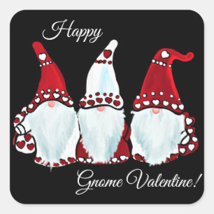 Pegatina Cuadrada Gnomo 