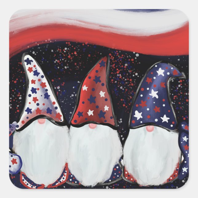 PEGATINA CUADRADA GNOMOS   (Anverso)