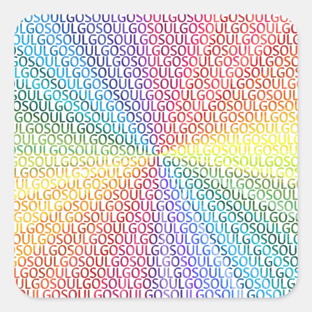 Pegatina Cuadrada Go Soul (Anverso)