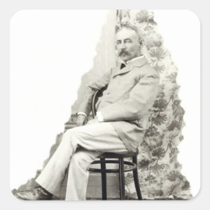 Pegatina Cuadrada Gobernador de Trinidad, c.1891