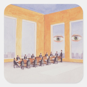 Pegatina Cuadrada Gobierno corporativo 2003