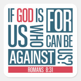 Pegatina Cuadrada God for us