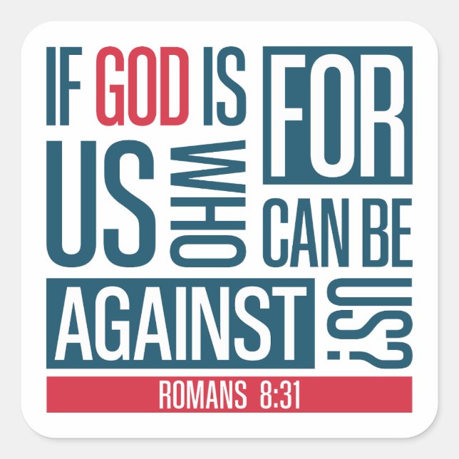 Pegatina Cuadrada God for us (Anverso)