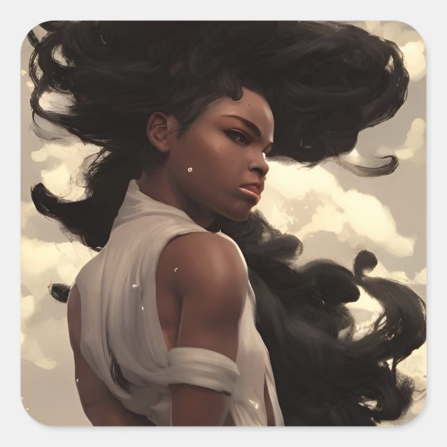 Pegatina Cuadrada Goddess of Beauty (Anverso)