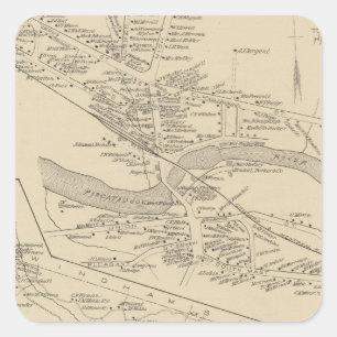 Pegatina Cuadrada Goffstown PO, Pelham