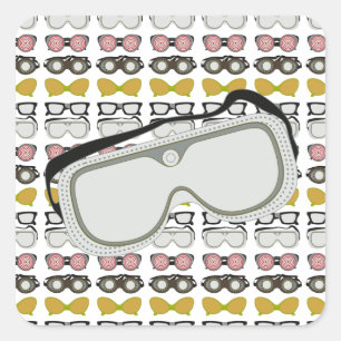 Pegatina Cuadrada Goggles de seguridad